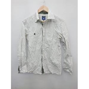 ◇ 難あり R.NEWBOLD アール ニューボールド ワンポイントロゴ 長袖 シャツ サイズL ラ...