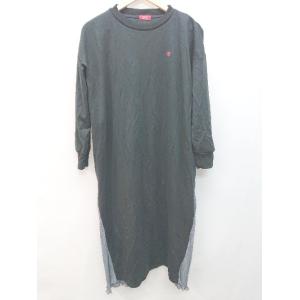 ◇ POLO BRITISH COUNTRY SPIRIT マタニティ 切替 長袖 膝下丈 ワンピース サイズM ブラック系 レディース P