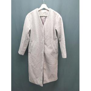 ◇ pink adobe ロング丈 オーバーサイズ シンプル カジュアル 長袖 アウター サイズM グレージュ レディース E