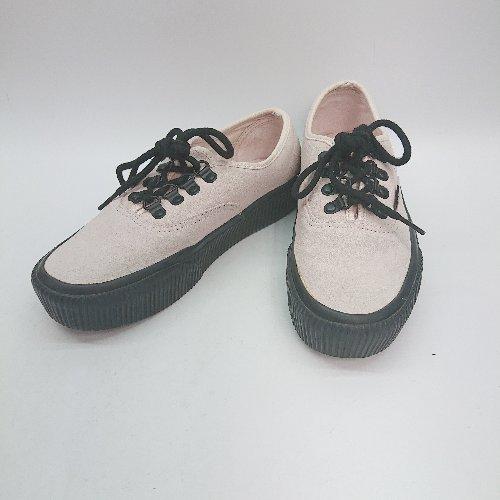 ◇ VANS 厚底ソール 721454 レースアップ ラウンドトゥ スニーカー サイズ23 アイボリ...