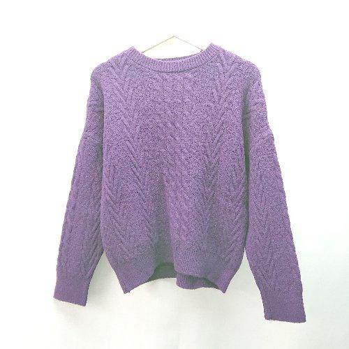 ◇ SMILE ORCHID クルーネック ケーブル カジュアル 秋冬 長袖 ニット セーター サイ...