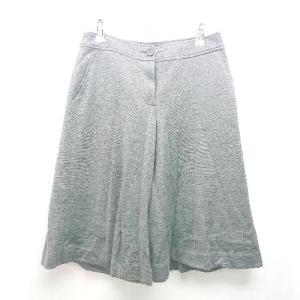 ◇ LAPIS LUCE ハイウエスト 両サイドポケット 秋冬向け ハーフパンツ サイズ38 グレー レディース E