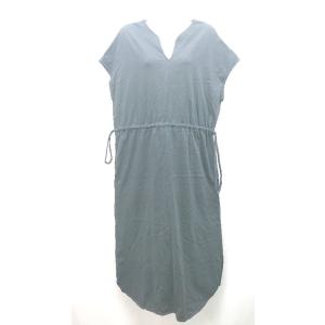 ◇ FREAK&apos;S STORE スリットネック 無地 ウエスト紐 半袖 ロング ワンピース サイズF...