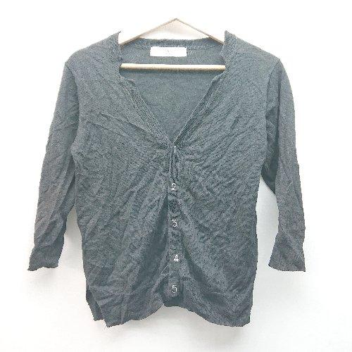 ◇ I AM I BOYGAL Vネック 薄手 ボタン ニット 刺? ストレッチ オシャレ 長袖 カ...