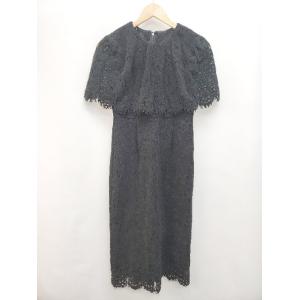 ◇ MAGIK マジック レース おしゃれ 半袖 膝下 ワンピース サイズM ブラック レディース ...