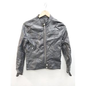 ◇ Riche glamour リシェグラマー フェイクレザー カジュアル 長袖 レザージャケット ...