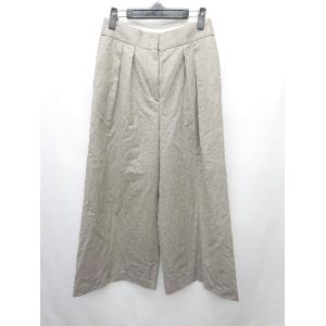 ◇ EFFE BEAMS エッフェ?ビームス ウール 大人女子 タック ワイドパンツ グレージュ系 レディース P