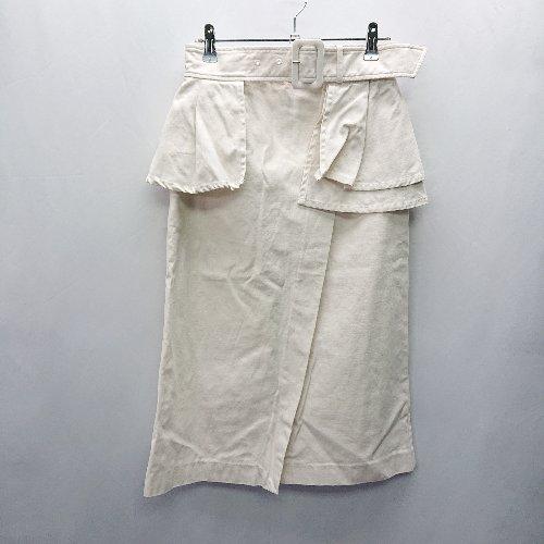 ◇ ◎ PalinkA パリンカ コットン100％ ロング丈 台形 スカート サイズ38 ホワイト ...
