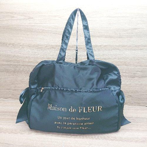 ◇ Maison de FLEUR メゾンドフルール 大容量 サイドリボン かわいい ボストンバッグ...