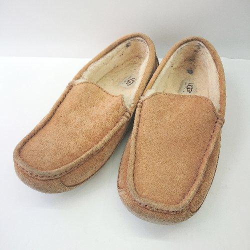 ◇ UGG アグ シンプル ブランドロゴ ASCOT カジュアル スリッポン サイズ表記なし キャメ...