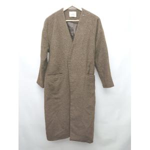 ◇ ◎ Ungrid アングリッド ドロップショルダー 長袖 ガウンコート サイズF ブラウン レディース P