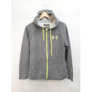 ◇ UNDER ARMOUR 裏起毛 ジップアップ 長袖 スウェット パーカー サイズLG グレー ...