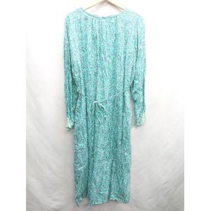 ◇ FREAK&apos;S STORE フリークスストア 花柄 ウエスト紐付き 長袖 ロング丈 ワンピース ...