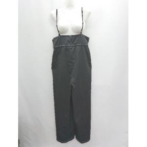 ◇ JaVa ジャバ 配色ステッチ サロペット サイズL ブラック レディース P