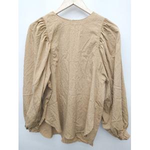 ◇ AMERICAN HOLIC アメリカンホリック 長袖 ブラウス カットソー サイズM ベージュ レディース P
