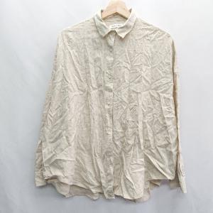 ◇ AMERICAN HOLIC アメリカン ホリック 長袖 シャツ サイズL アイボリー レディース E