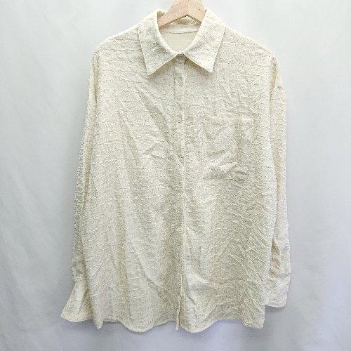 ◇ 株式会社ビーアンドエム 長袖 シャツ サイズ表記なし アイボリー系 レディース E
