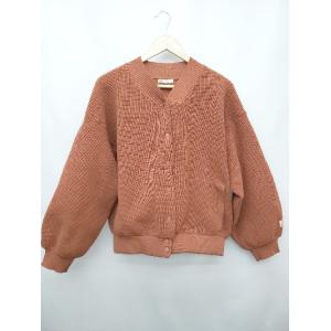 ◇ JaVa ジャバ 長袖 ワッフルニット カーディガン サイズM ブラウン系 レディース P