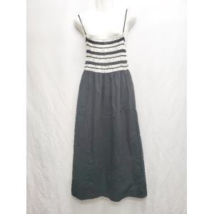 ◇ ZARA ニット 切替 ボーダー ロング キャミソール ワンピース サイズEUR M USA M...