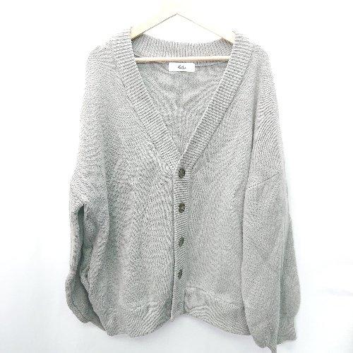 ◇ Loose ルース 長袖 ニットカーディガン サイズM グレー メンズ E