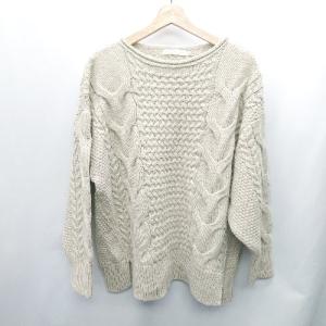 ◇ AMERICAN HOLIC アメリカンホリック 長袖 ニット サイズM ベージュ レディース E