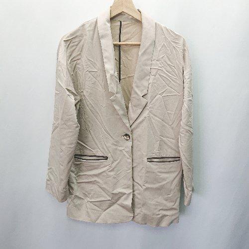 ◇ STUDIOUS ステュディオス 長袖 ジャケット サイズLL ベージュ レディース E