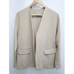 ◇ Θ alma design ストレッチ ボタンレス 長袖 ジャケット サイズL ベージュ レディ...