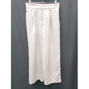 ◇ ⊂ ◎ Discoat ディスコート ワイド ダック パンツ サイズM グレージュ系 レディース P