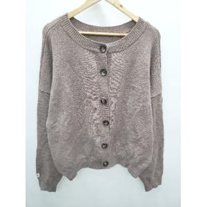◇ JaVa ジャバ ゆったり 長袖 ニット カーディガン サイズXL ブラウン レディース P