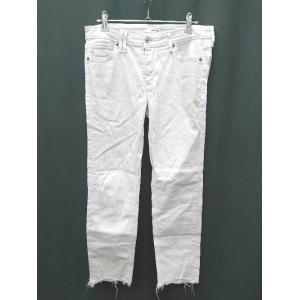 ◇ SOMETHING サムシング コットン スキニー　パンツ サイズL ホワイト レディース P