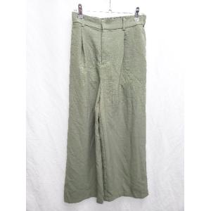 ◇ ◎ Discoat ディスコート ワイド パンツ サイズM カーキ レディース P