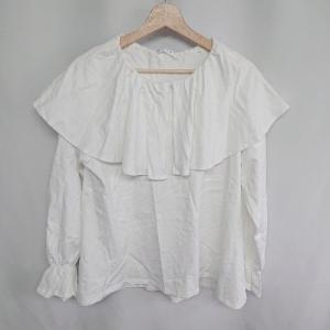 ◇ AMERICAN HOLIC アメリカン ホリック フリル襟 長袖 カットソー サイズF オフホワイト レディース E