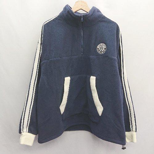 ◇ ⊂ JaVa ジャバ ライン 長袖 フリース サイズM ネイビー メンズ E