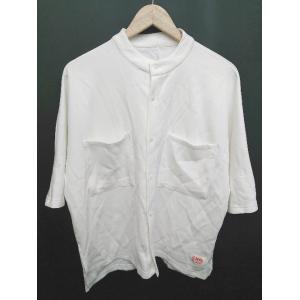 ◇ ⊂ JaVa ジャバ スタンドカラー 半袖 シャツ サイズS ホワイト メンズ P