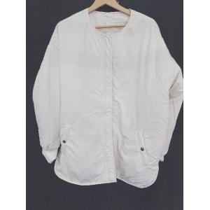 ◇ ⊇ ◎ JaVa ジャバ ゆったり リバーシブル 長袖 中綿 コート サイズL ホワイト系 レデ...