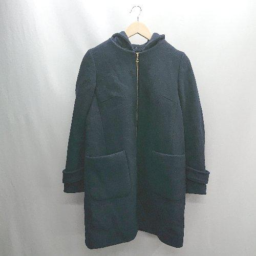 ■ ⊇ Simplicite シンプリシテェ フーディー 長袖 ジップアップコート サイズM ネイビ...