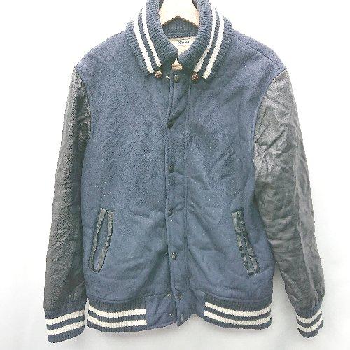 ◇ ⊇ NAVAL　ナバル レザー系 長袖 レザージャケット サイズL ブラック レディース E