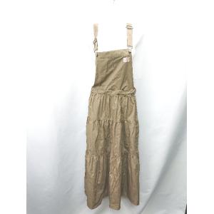 ◇ Θ JAVA 2WAY 取外し可能サスペンダー ティアード マキシ丈 フレア スカート サイズM...