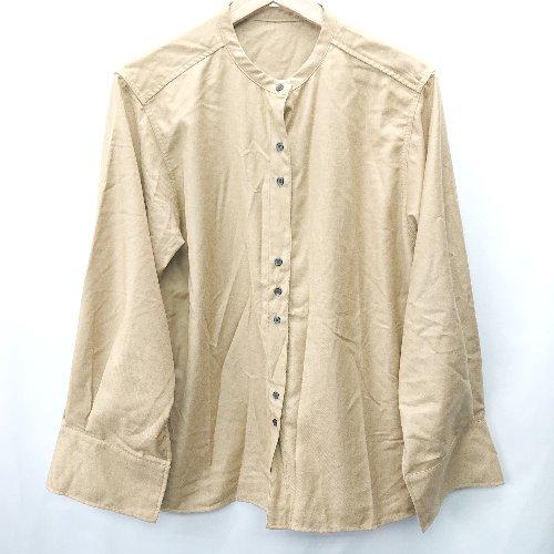 ◇ ⊇ I_am アイアム 長袖 シャツ サイズF キャメル系 レディース E
