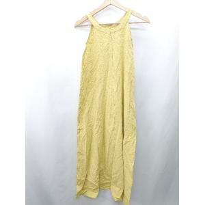 ◇ ⊂ ◎●未使用● Java ジャバ 綿 ノースリーブ ロング ワンピース サイズS イエロー レ...