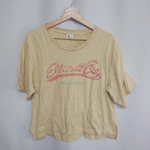 ◇ ⊂ GALLERY SMILE ギャラリースマイル 綿 半袖 Tシャツ サイズ1 サンドベージュ...