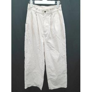 ◇ Θ JaVa ジャバ ウエストタック ワイド　パンツ サイズM ベージュ レディース P