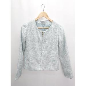 ◇ ⊇ LIP SERVICE リップ サービス ツイード 長袖 ジャケット サイズM ライトブルー...