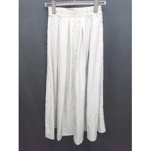 ◇ Θ JaVa ジャバ ロング丈 フレア スカート サイズM ライトベージュ レディース P