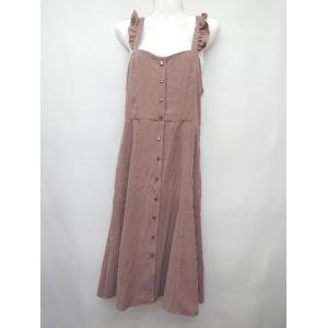 ◇ ⊇ rps アールピーエス バックリボン　フリル 膝下丈 ワンピース サイズM ローズピンク レ...