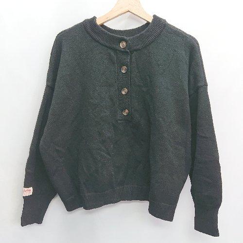 ◇ ⊇ Java　ジャバ ニット素材 長袖 カーディガン サイズM ブラック レディース E