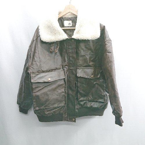 ◇ ⊇ Java　ジャバ ハイネック 長袖 ジャケット サイズM ブラウン レディース E