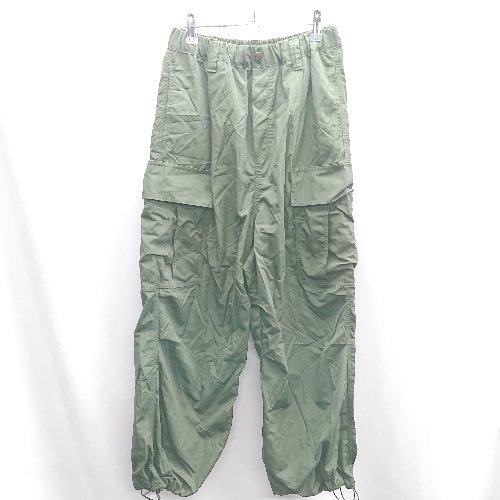 ◇ Θ Java ウエストゴム 裾絞り可能 カーゴパンツ サイズM ダークカーキ レディース E