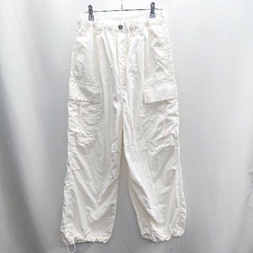 ◇ Θ Java ウエストゴム 裾絞り カーゴパンツ サイズM オフホワイト レディース E