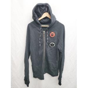 ◇ Θ ONCE WE WERE WARRIORS ワッペン　スウェット 長袖 ジップアップ　パーカ...